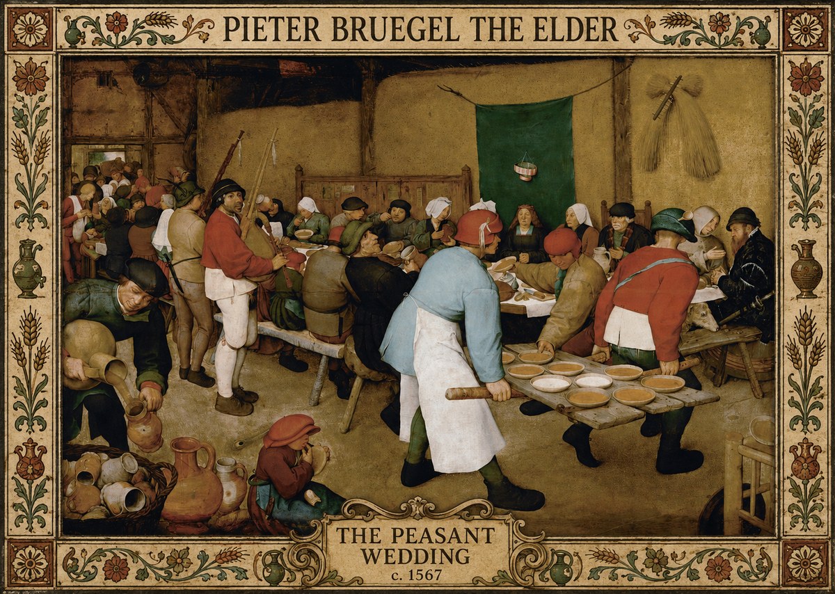 Pieter Bruegel The Peasant Wedding IV No5 - Póster