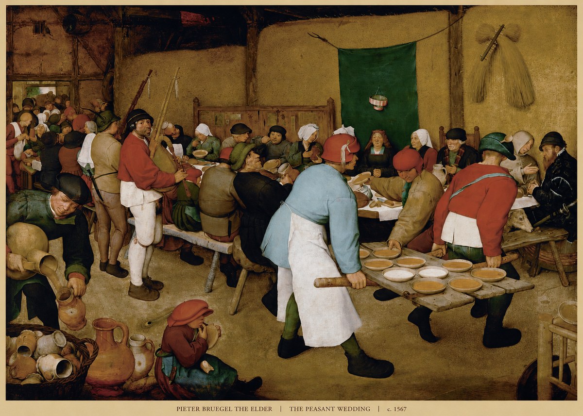 Pieter Bruegel The Peasant Wedding IV No6 - Póster