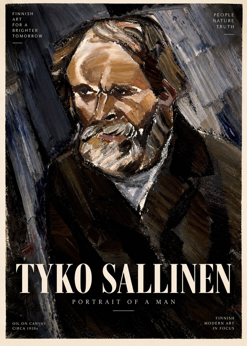 Tyko Sallinen Portrait of a Man III No4 - Póster