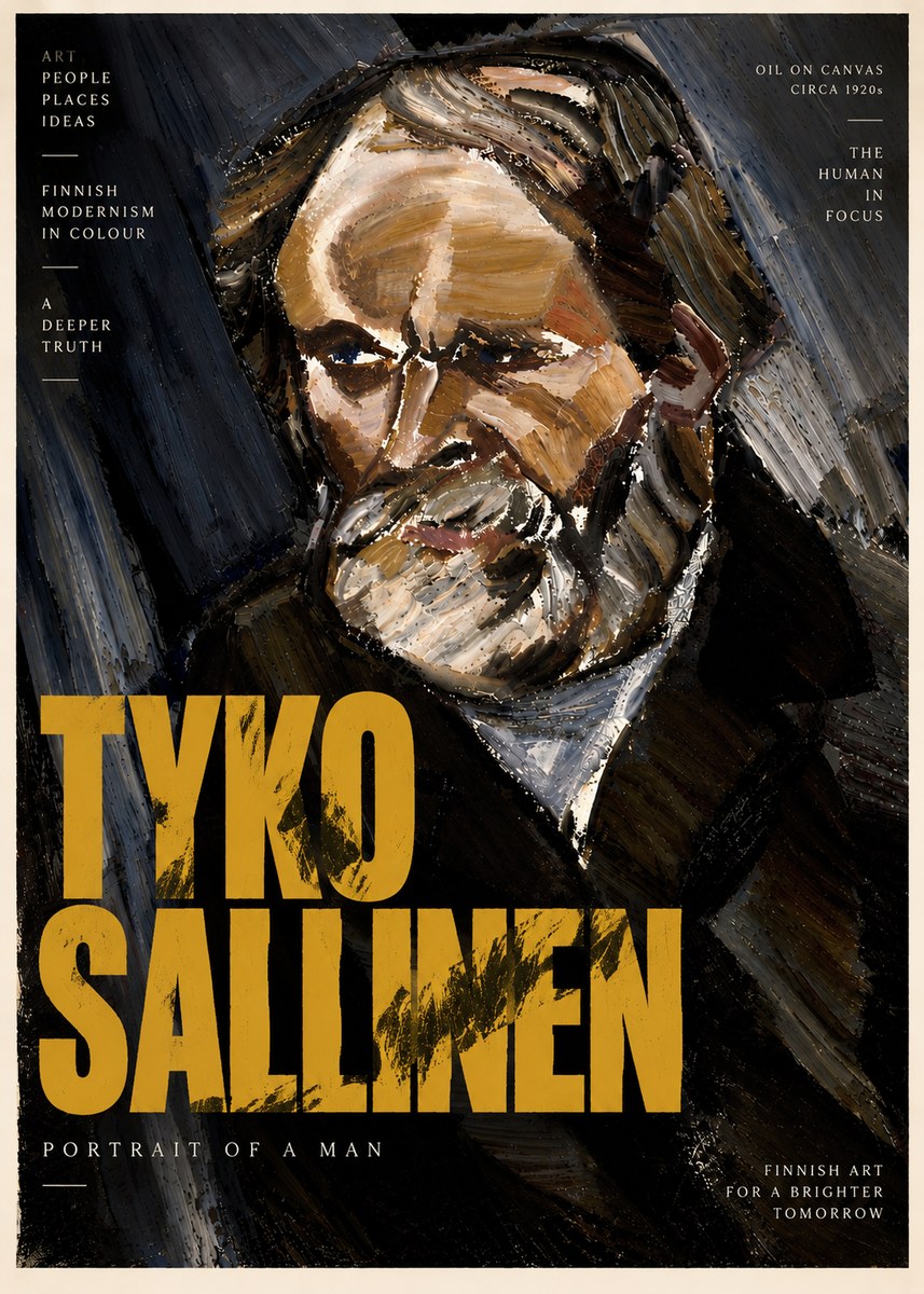 Tyko Sallinen Portrait of a Man III No5 - Póster