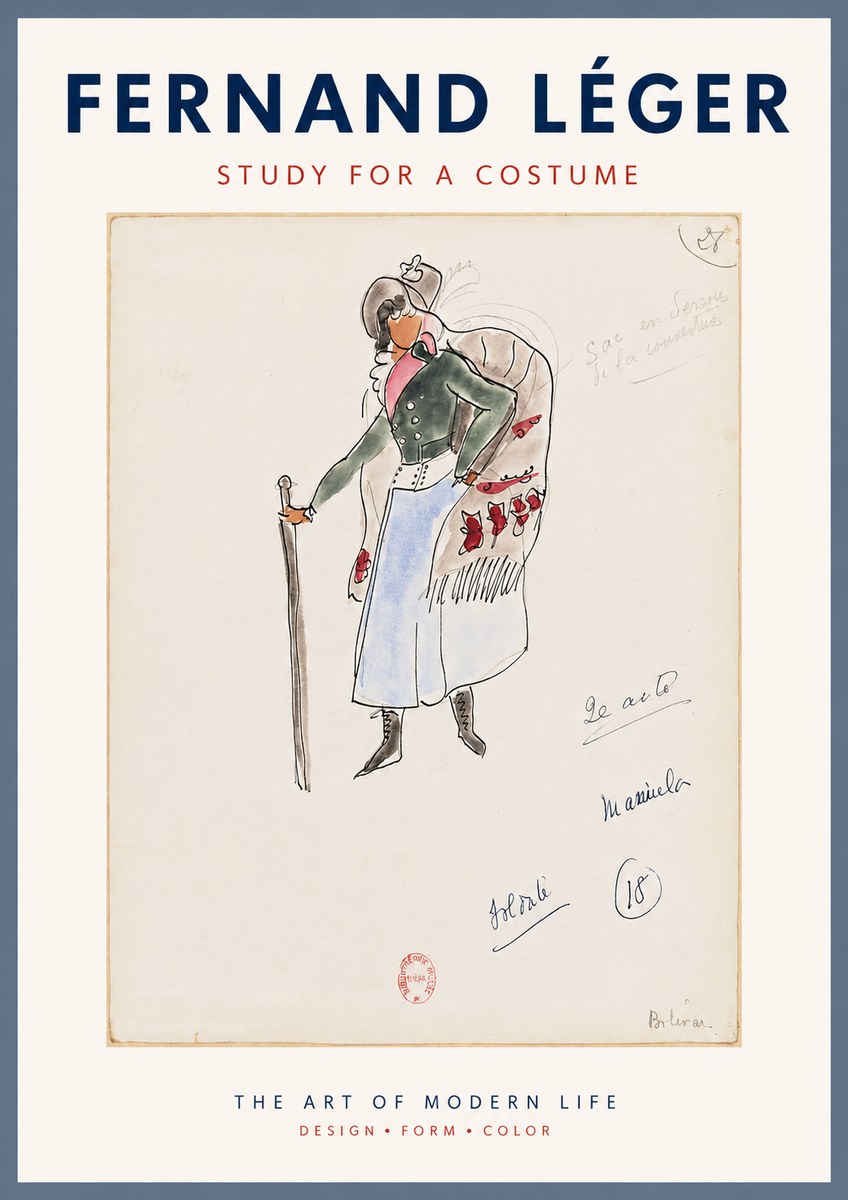 Fernand Léger Study for a Costume No3 - Póster