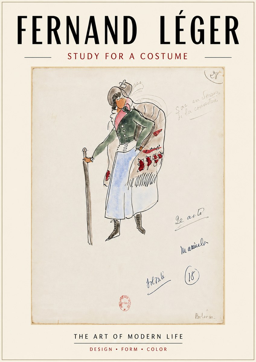 Fernand Léger Study for a Costume No4 - Póster