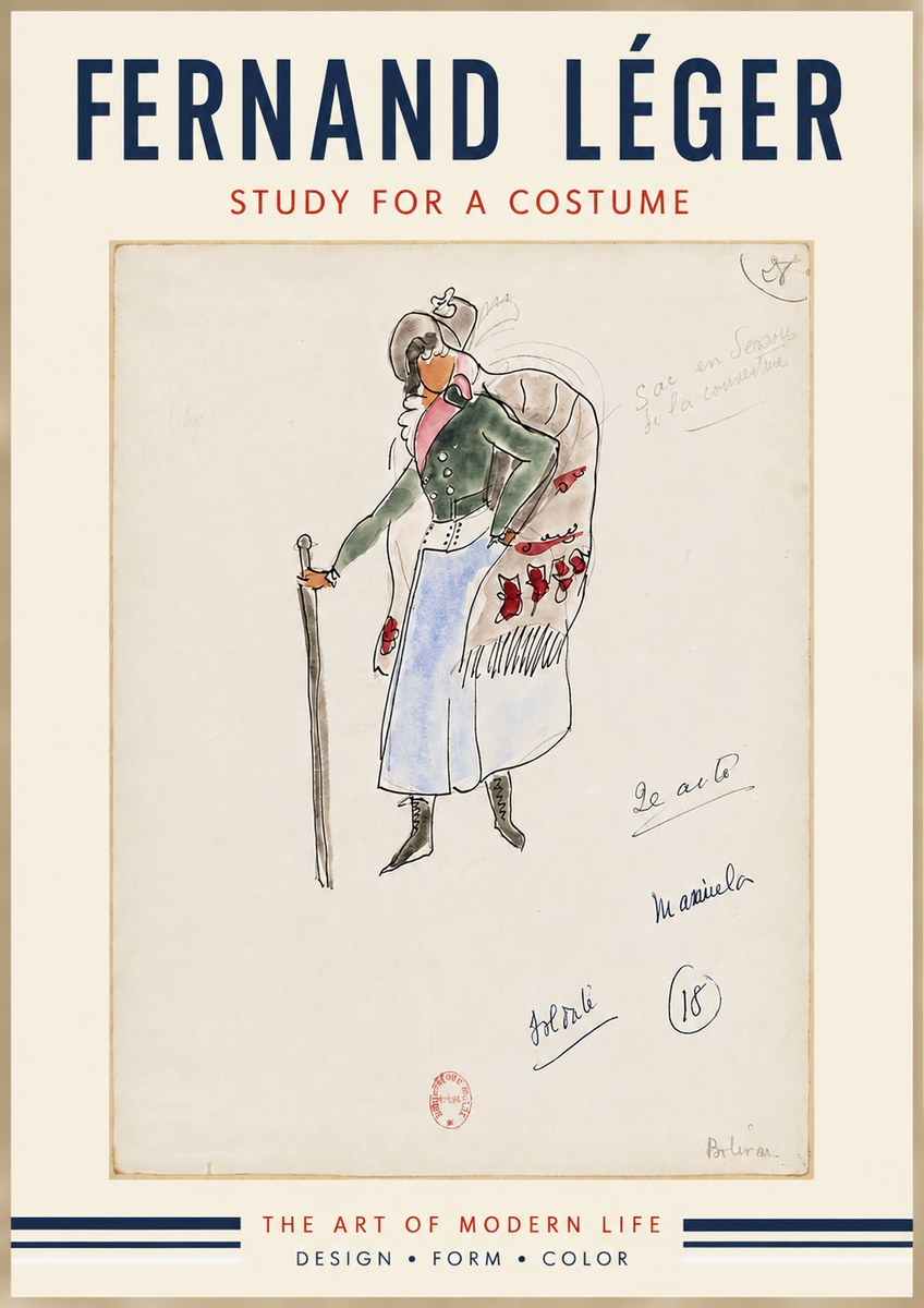 Fernand Léger Study for a Costume No5 - Póster