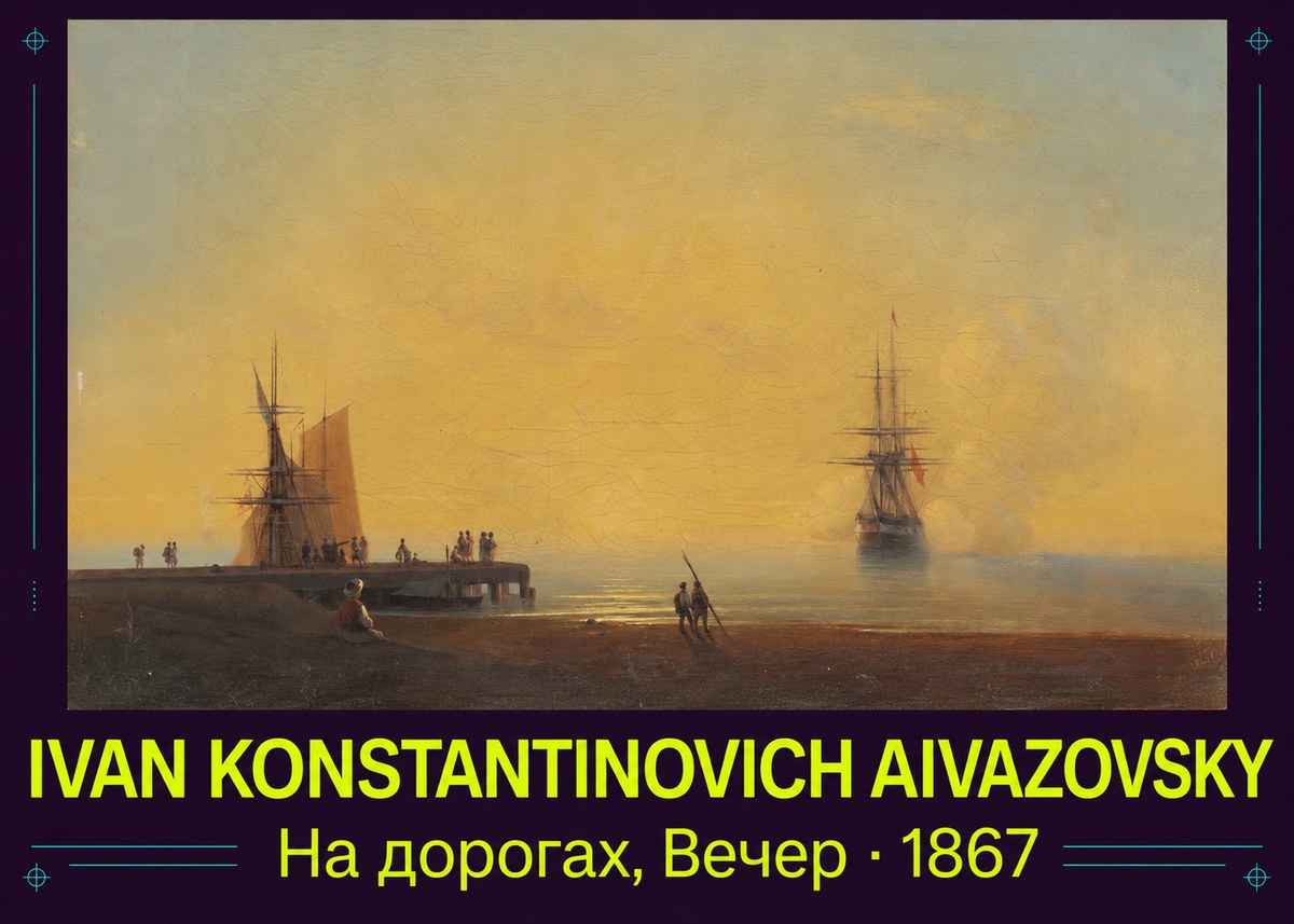 Ivan Konstantinovich Aivazovsky На Дорогах, Вечер No4 - Póster