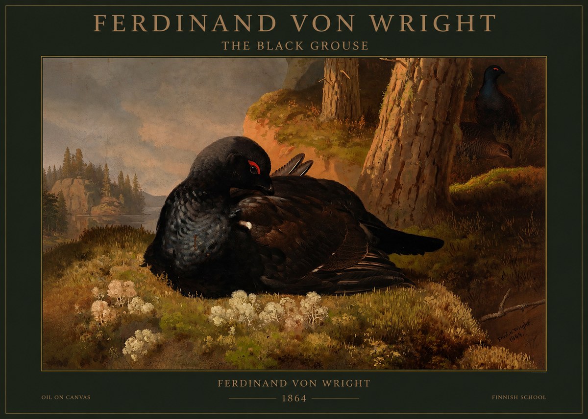 Ferdinand von Wright The Black Grouse No1 - Póster