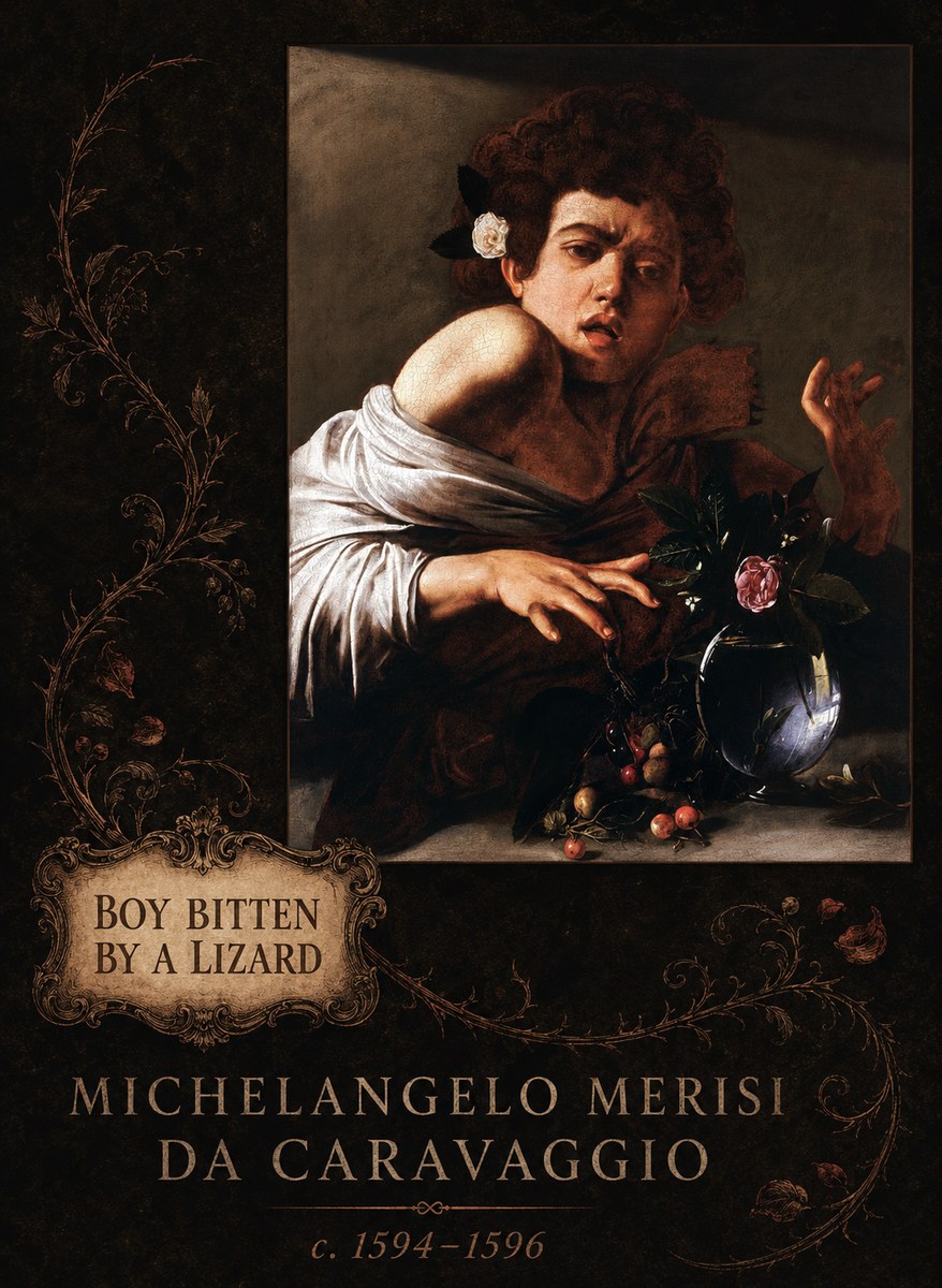 Michelangelo Merisi da Caravaggio Boy Bitten by a Lizard No6 - Póster