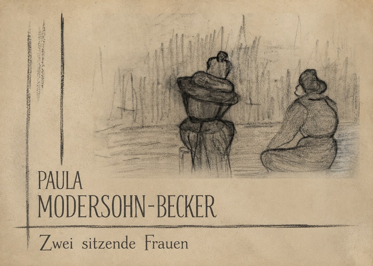 Paula Modersohn-Becker Zwei Sitzende Frauen No2 - Póster