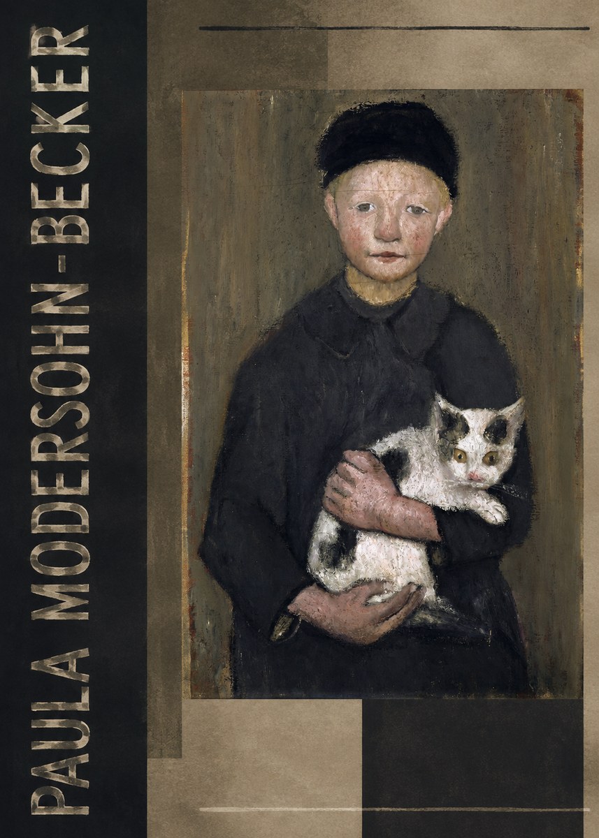 Paula Modersohn-Becker Girl with Cat No2 - Póster
