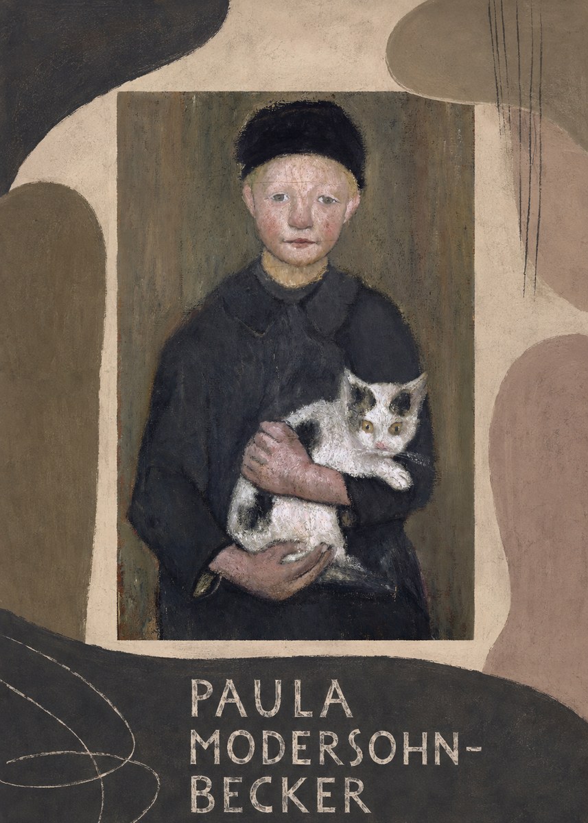 Paula Modersohn-Becker Girl with Cat No3 - Póster