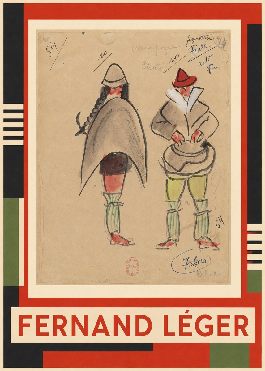 Fernand Léger Costume Designs for Bolivar No1 - Póster
