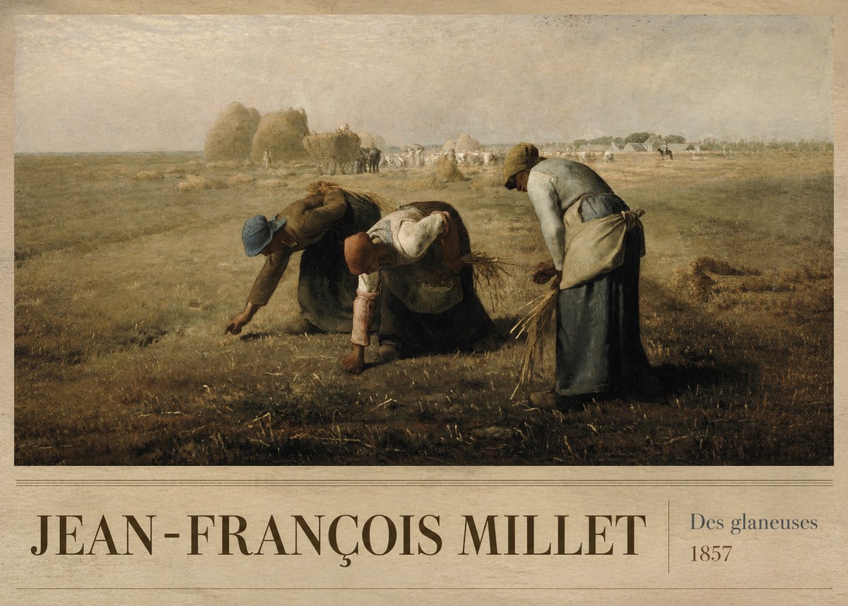 Jean-François Millet Des Glaneuses No2 - Póster