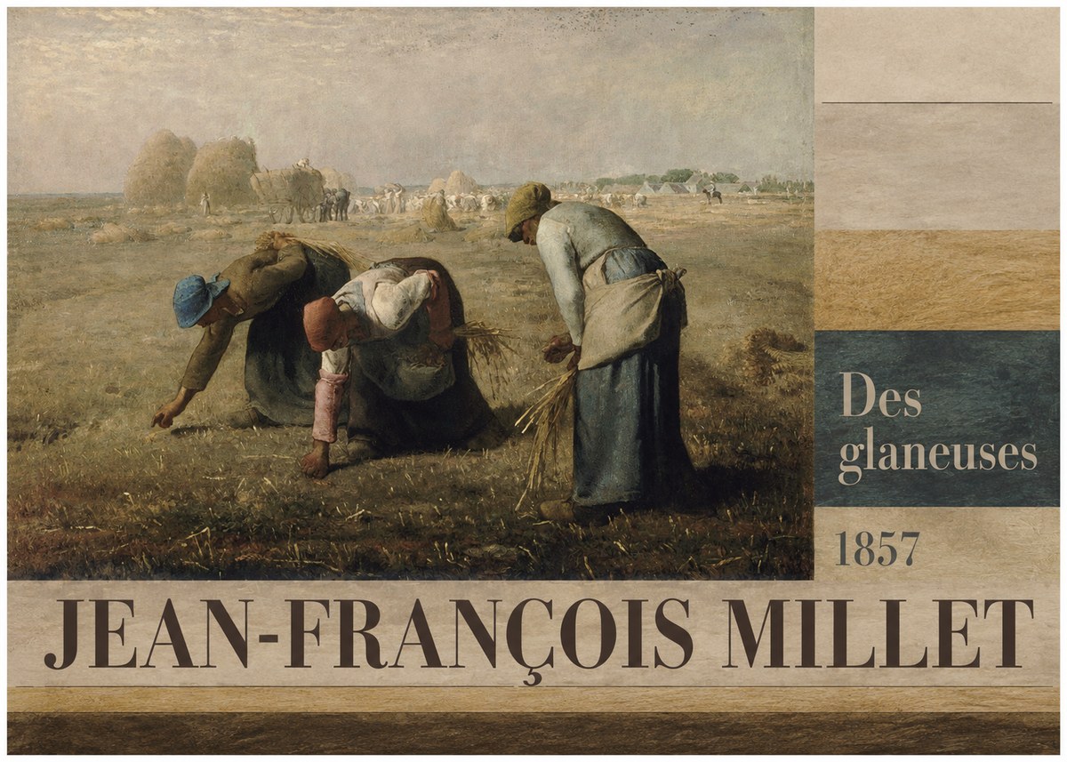 Jean-François Millet Des Glaneuses No4 - Póster