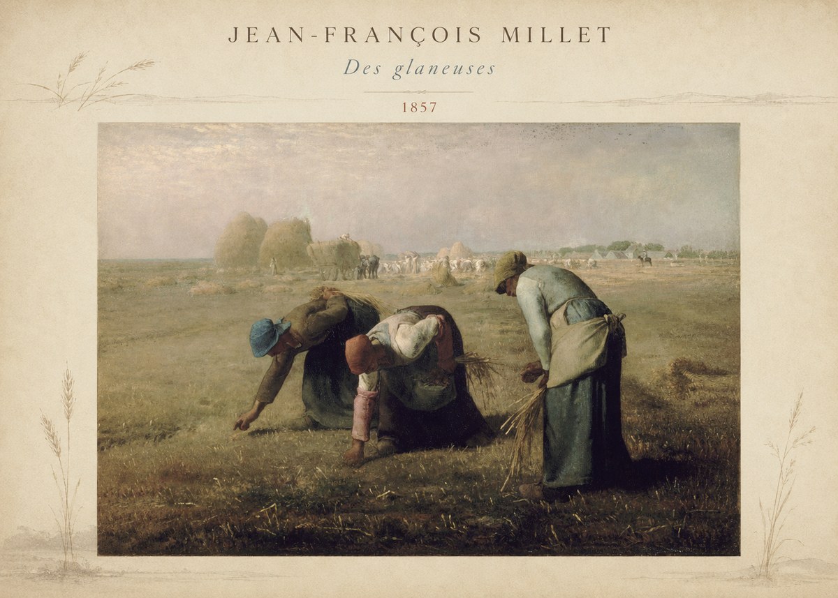 Jean-François Millet Des Glaneuses No5 - Póster