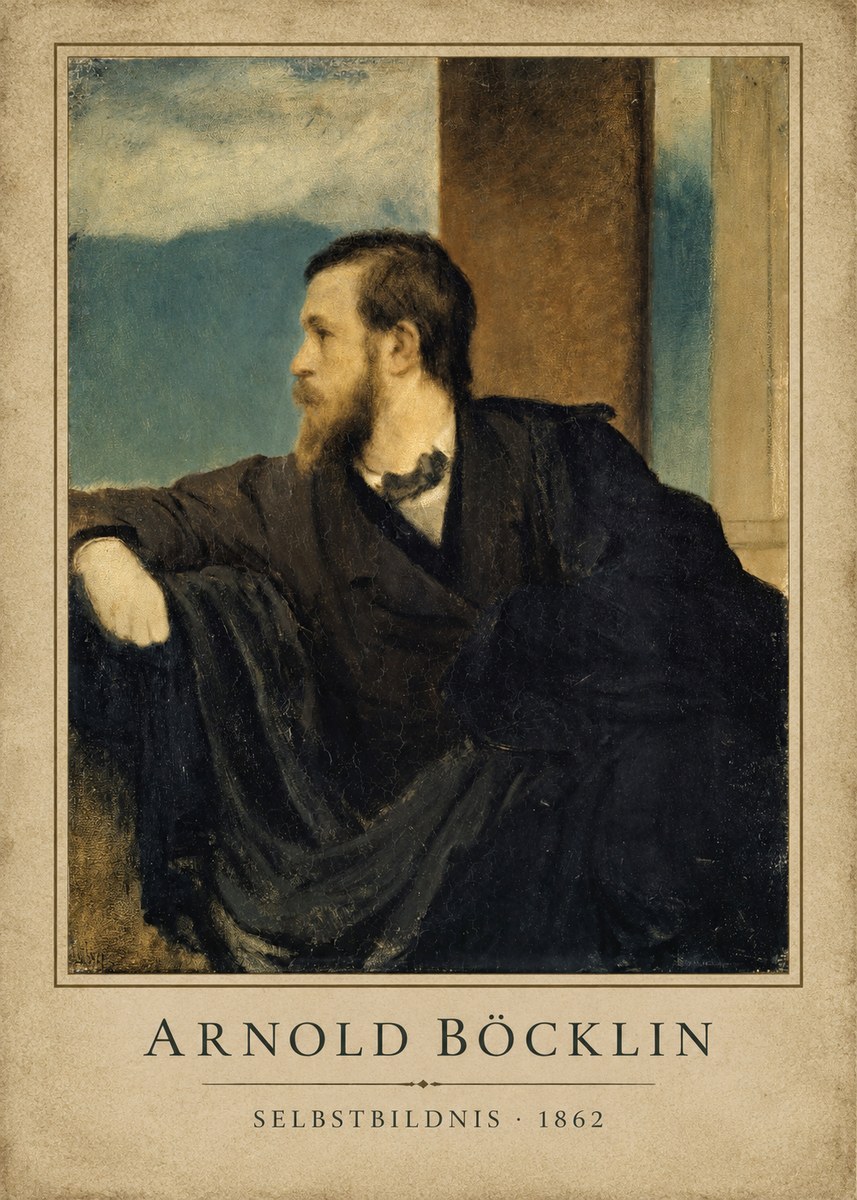 Arnold Böcklin Selbstbildnis No1 - Póster