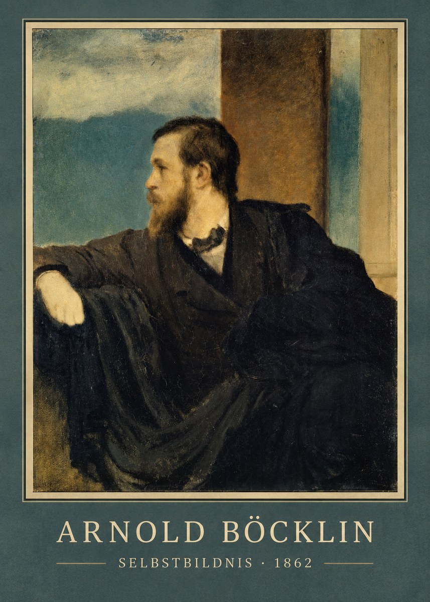 Arnold Böcklin Selbstbildnis No3 - Póster