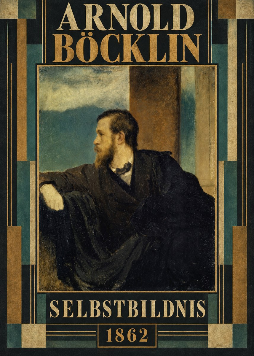 Arnold Böcklin Selbstbildnis No5 - Póster
