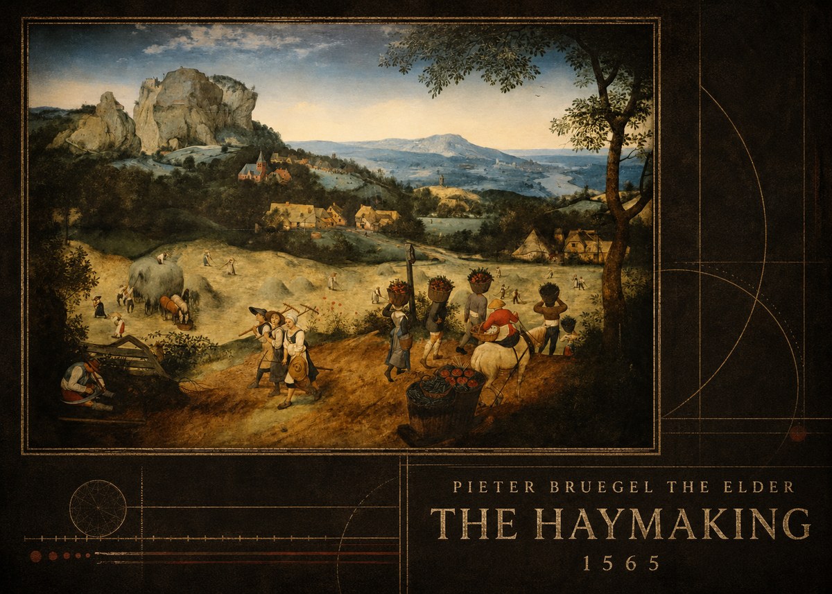 Pieter Bruegel The Haymaking No5 - Póster