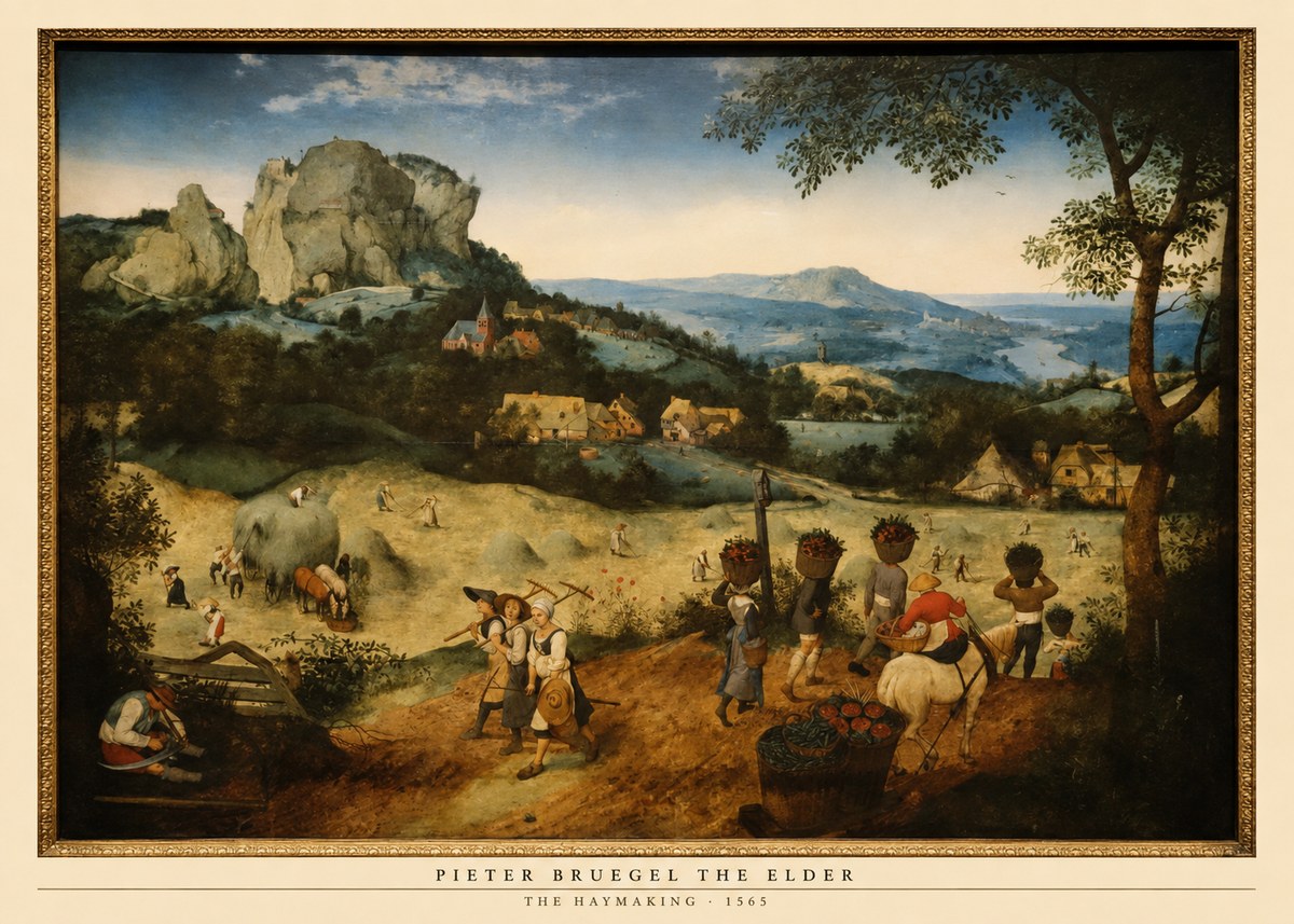 Pieter Bruegel The Haymaking No6 - Póster