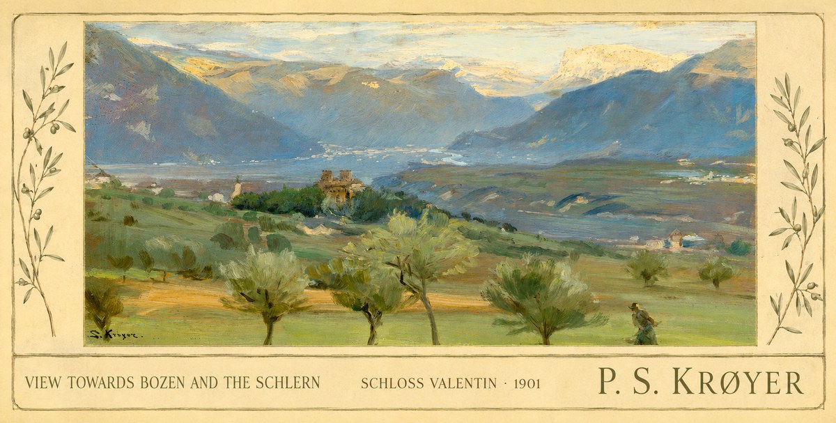 P.S. Krøyer View Towards Bozen and the Schlern No4 - Póster