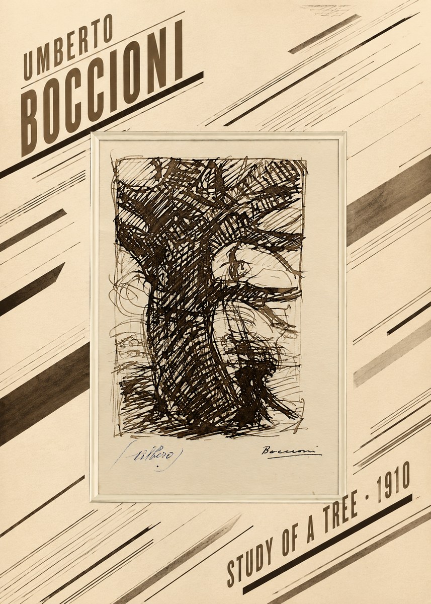 Umberto Boccioni Study of a Tree No2 - Póster