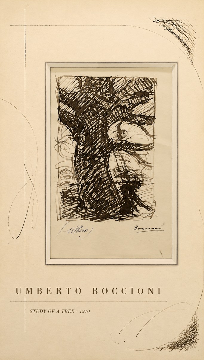 Umberto Boccioni Study of a Tree No5 - Póster