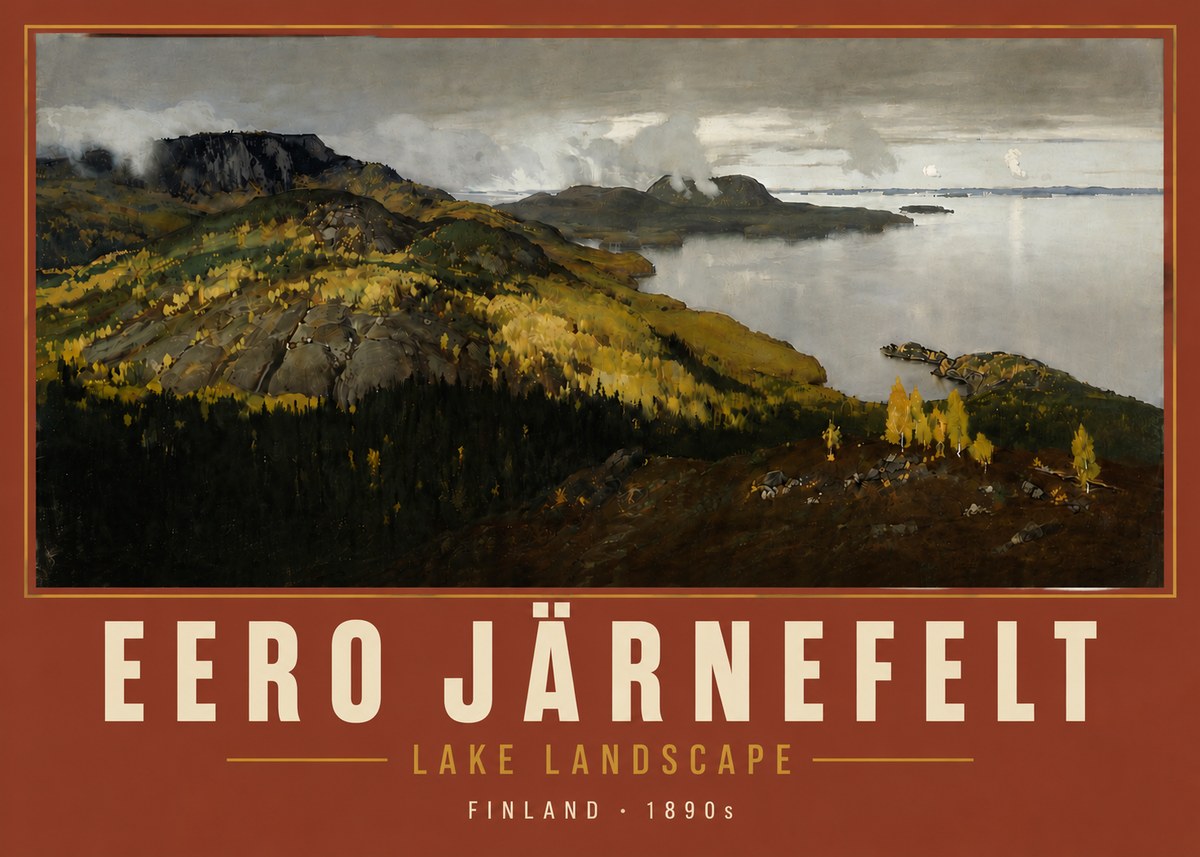 Eero Järnefelt Lake Landscape No5 - Póster