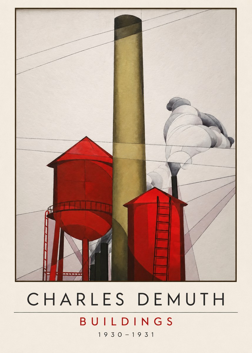 Charles Demuth Buildings No3 - Póster