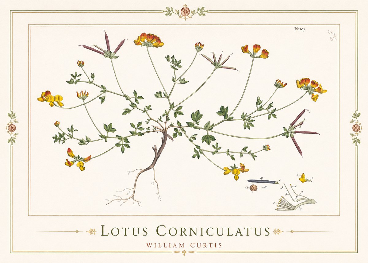 William Curtis Lotus Corniculatus I No1 - Póster