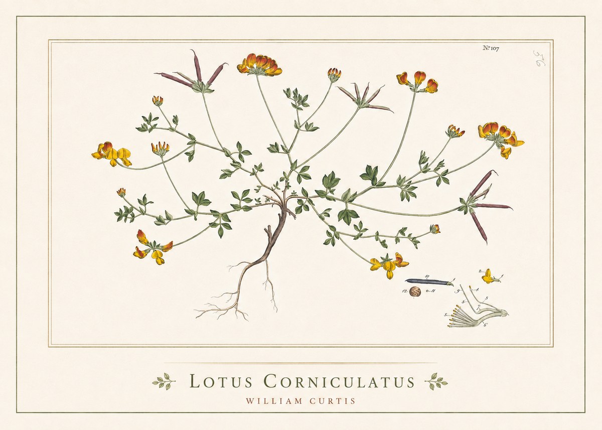 William Curtis Lotus Corniculatus I No5 - Póster