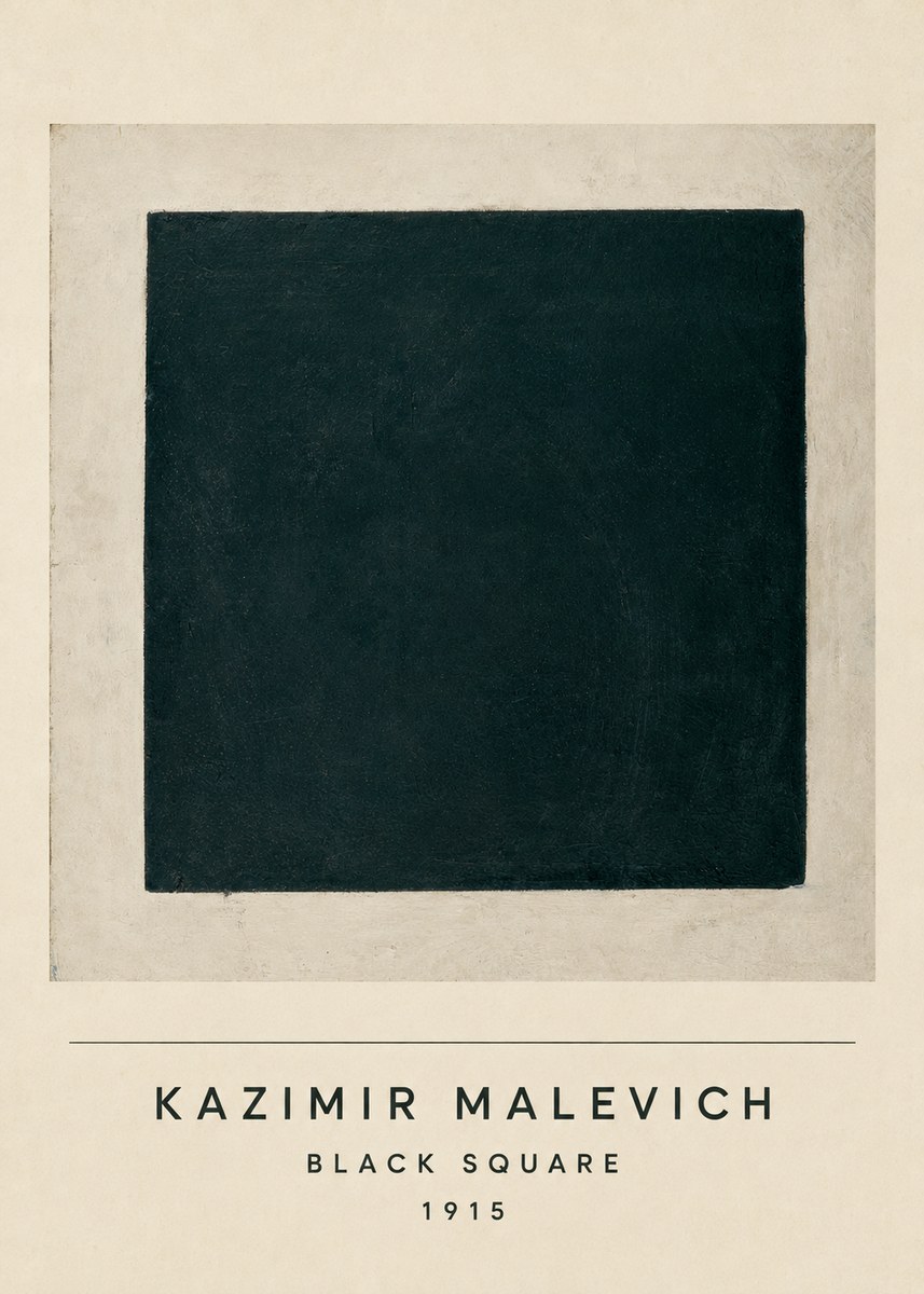 Kazimir Malevich Black Square No4 - Póster