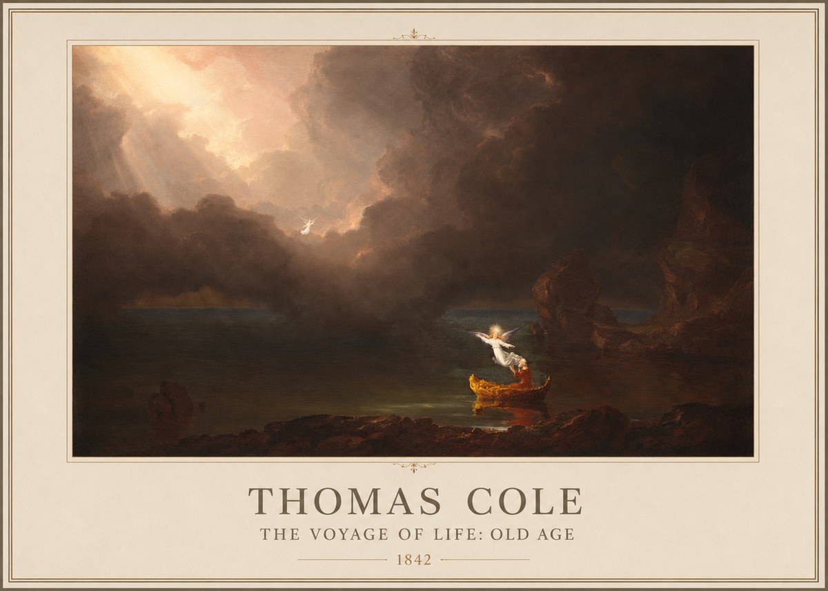 Thomas Cole The Voyage of Life: Old Age II No1 - Póster