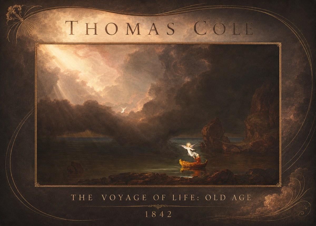 Thomas Cole The Voyage of Life: Old Age II No2 - Póster
