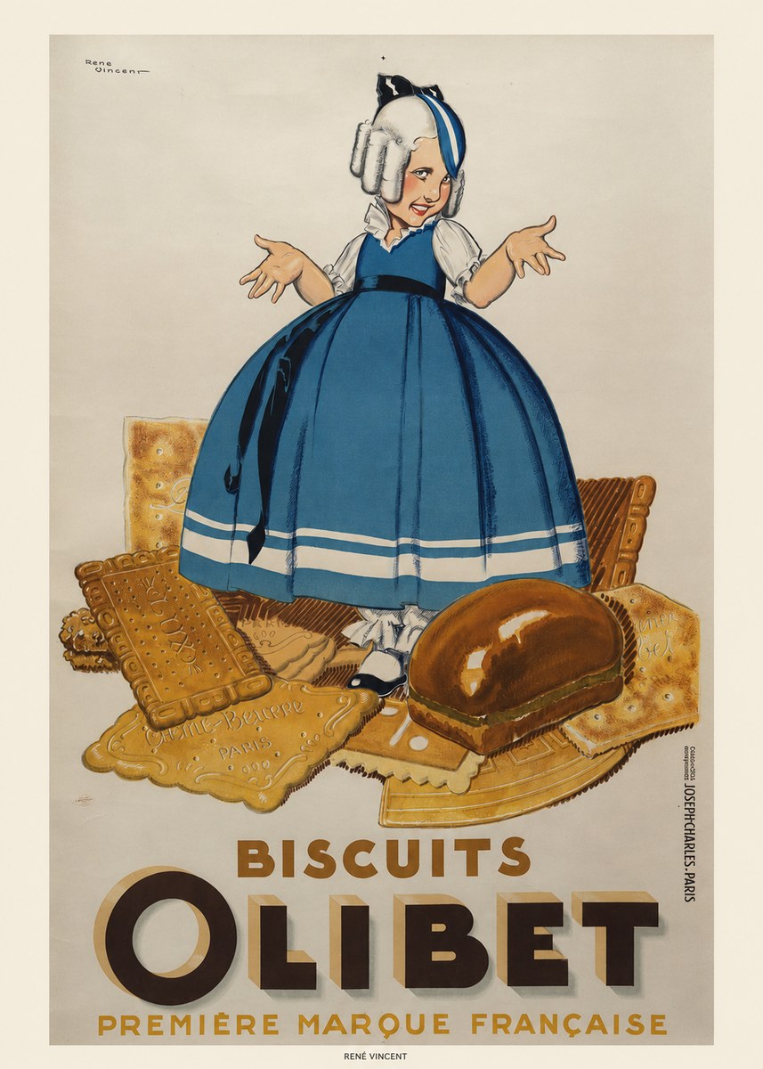 René Vincent Biscuits Olibet No6 - Póster