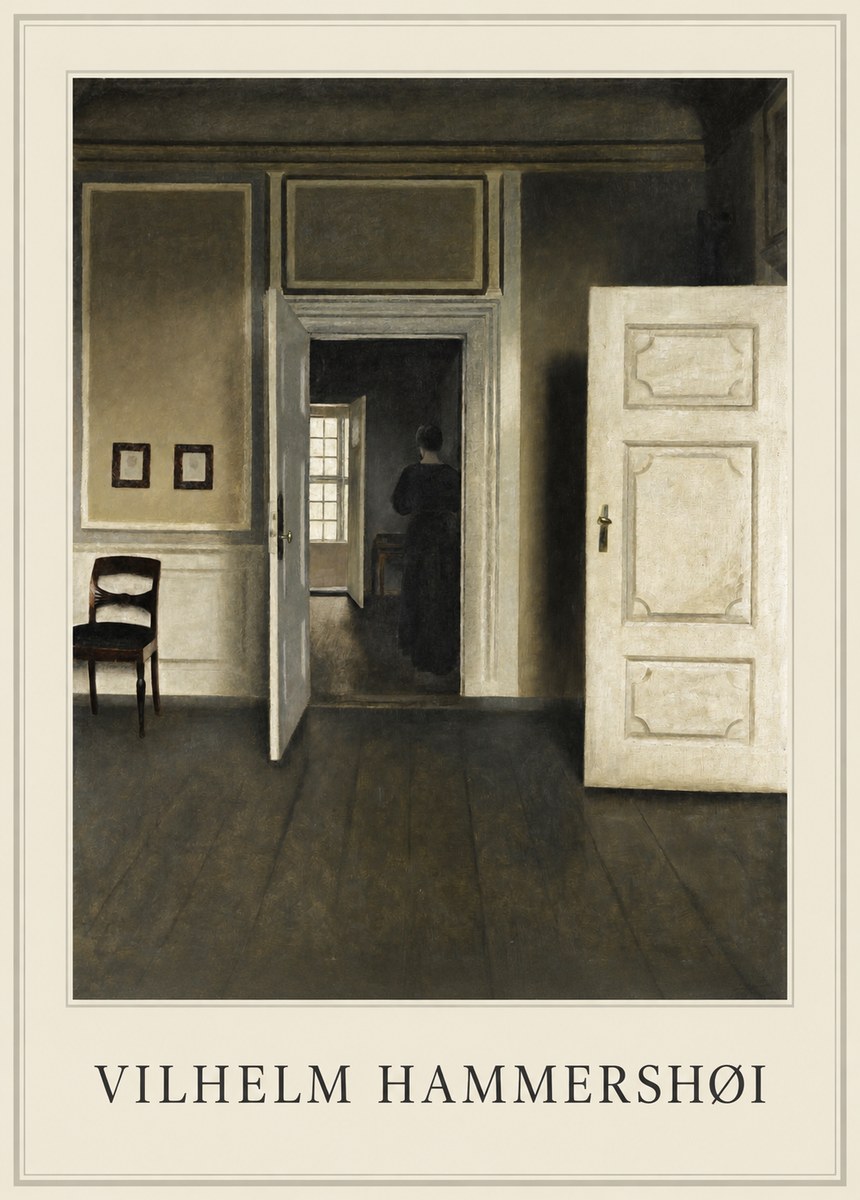Vilhelm Hammershøi Interior, Strandgade 30 I No1 - Póster