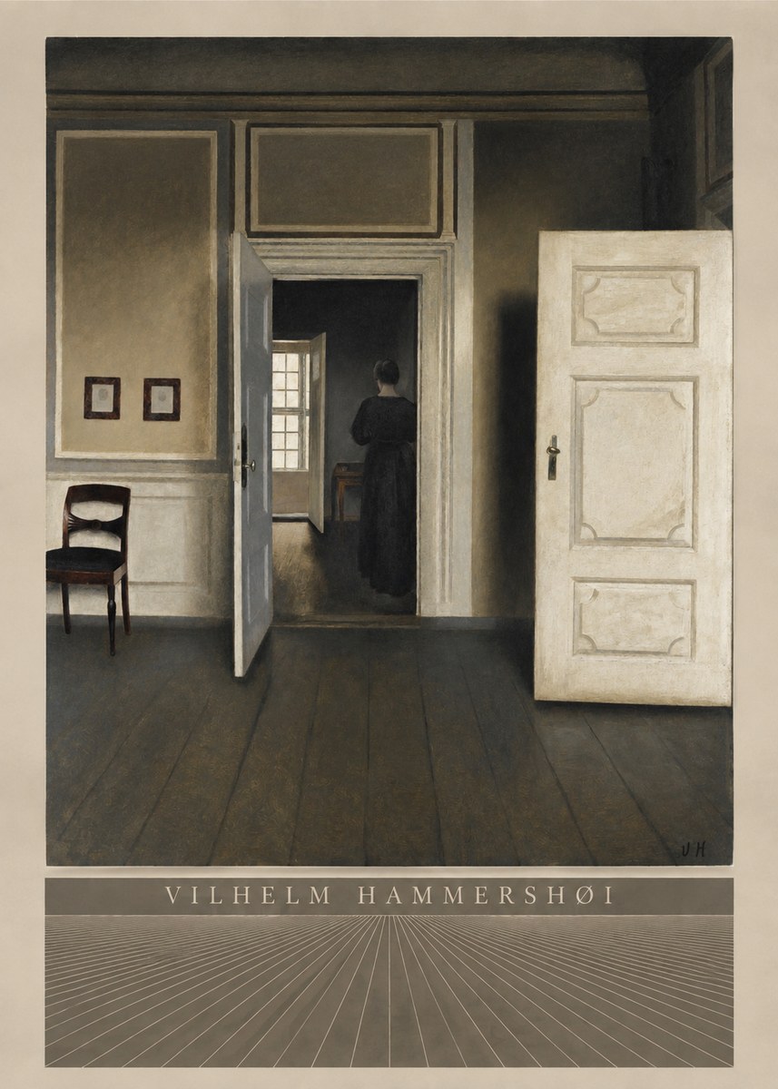 Vilhelm Hammershøi Interior, Strandgade 30 I No5 - Póster