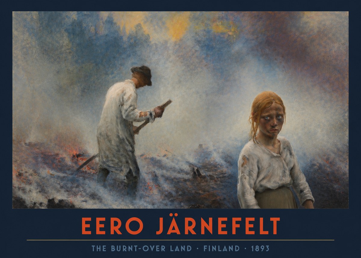 Eero Järnefelt The Burnt-over Land No2 - Póster