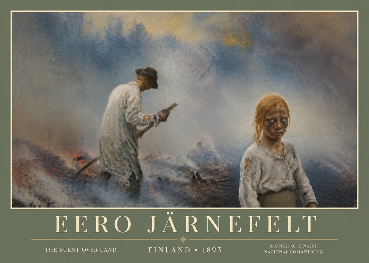 Eero Järnefelt The Burnt-over Land No5 - Póster
