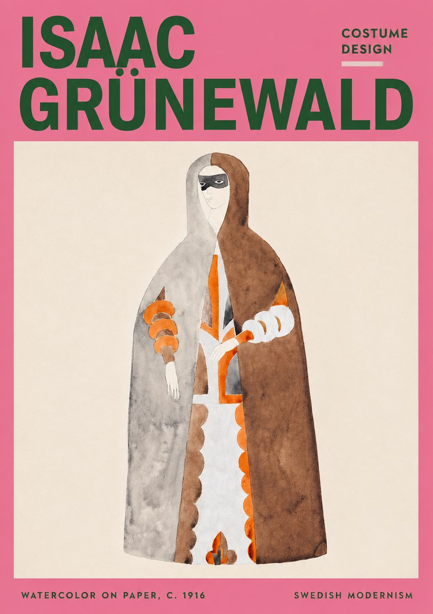 Isaac Grünewald Costume Design VI No3 - Póster