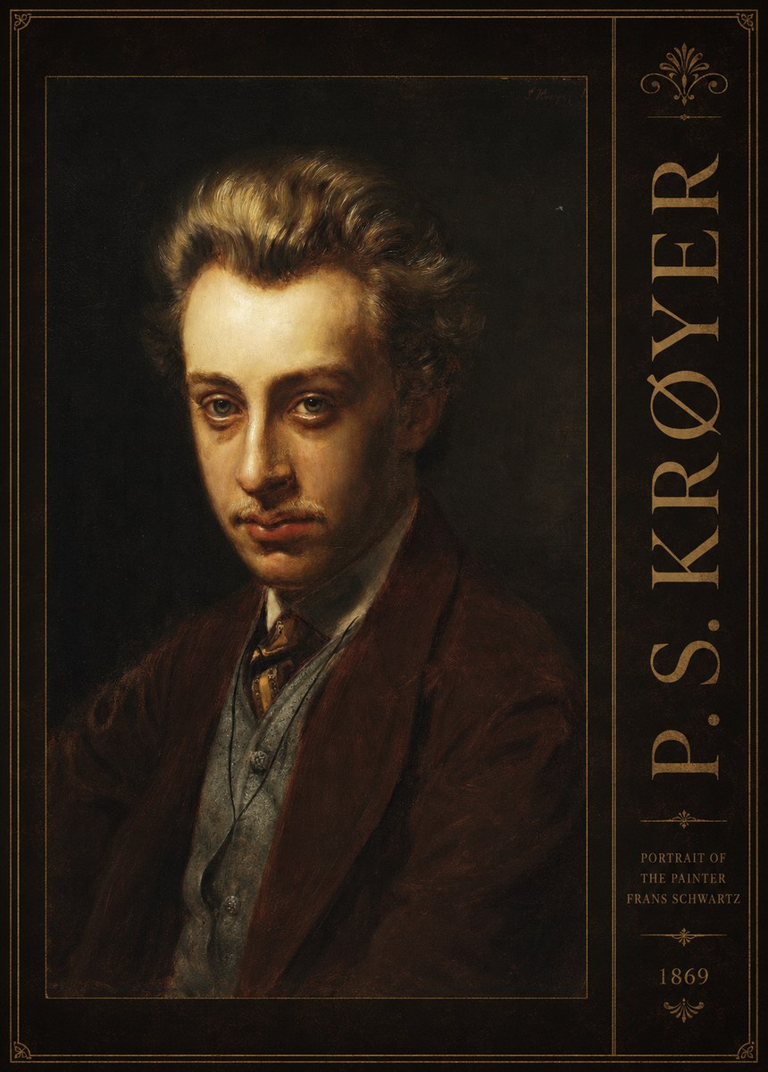 P.S. Krøyer Portrait of the Painter Frans Schwartz No5 - Póster