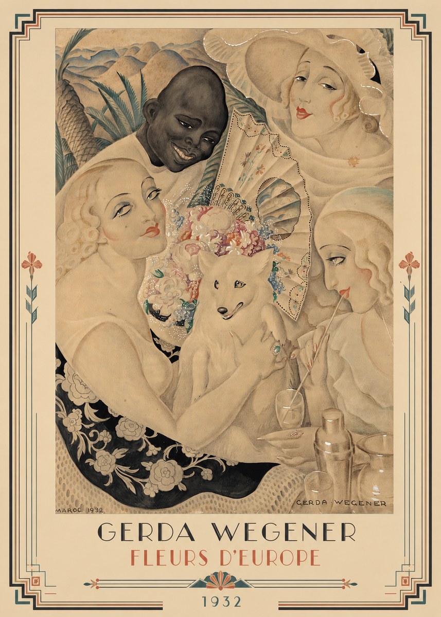 Gerda Wegener Fleurs D'europe No1 - Póster