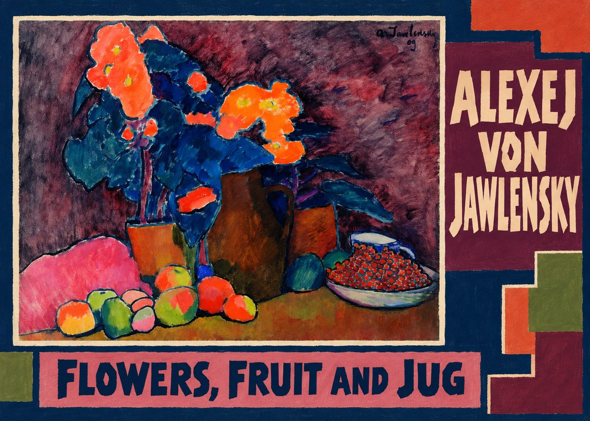 Alexej von Jawlensky Flowers, Fruit and Jug No3 - Póster