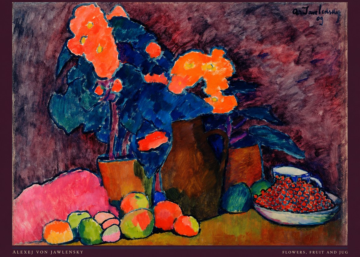 Alexej von Jawlensky Flowers, Fruit and Jug No6 - Póster