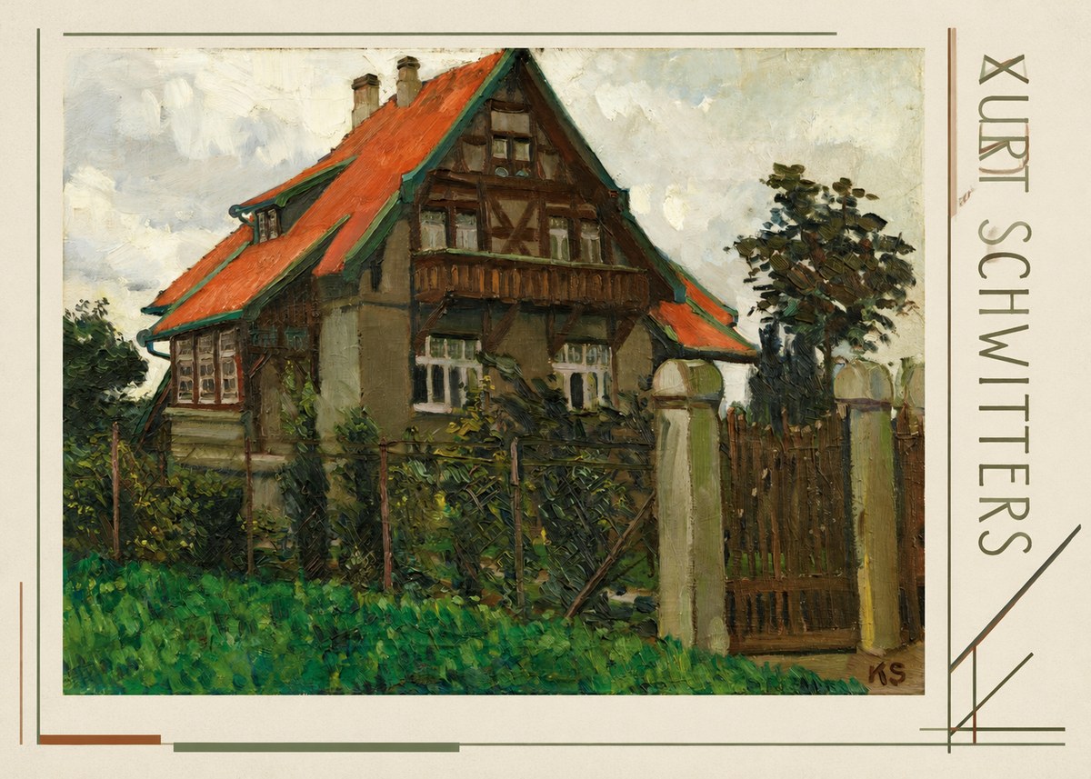 Kurt Schwitters The House on Berggasse No4 - Póster