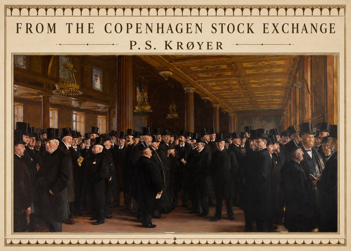 P.S. Krøyer From the Copenhagen Stock Exchange No3 - Póster