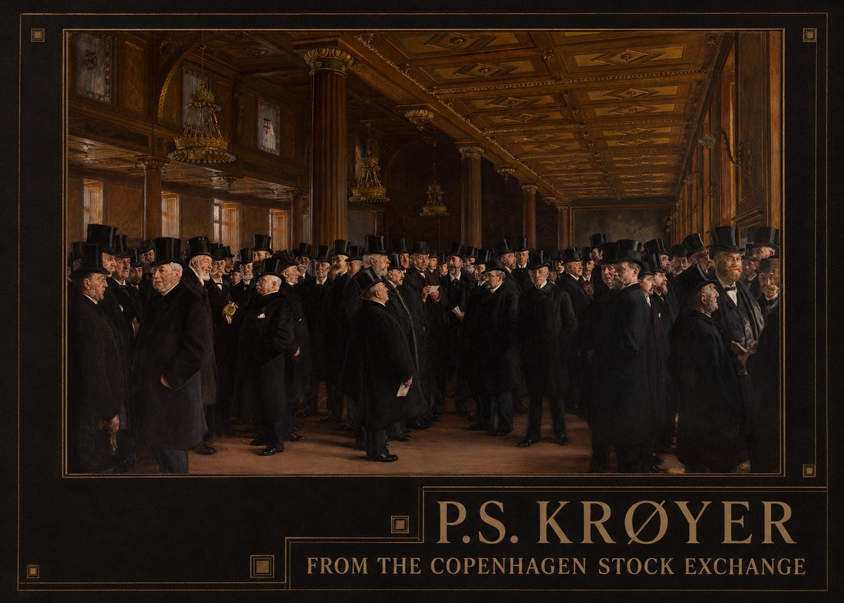 P.S. Krøyer From the Copenhagen Stock Exchange No4 - Póster