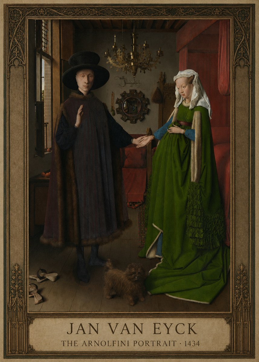 Jan van Eyck The Arnolfini Portrait IV No1 - Póster