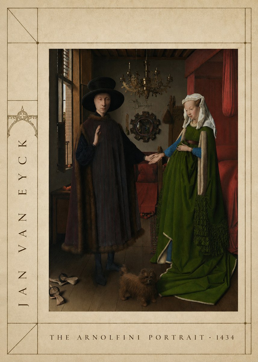 Jan van Eyck The Arnolfini Portrait IV No4 - Póster
