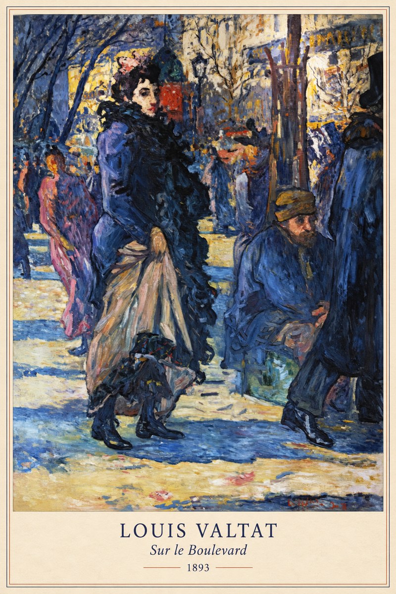 Louis Valtat Sur Le Boulevard No6 - Póster