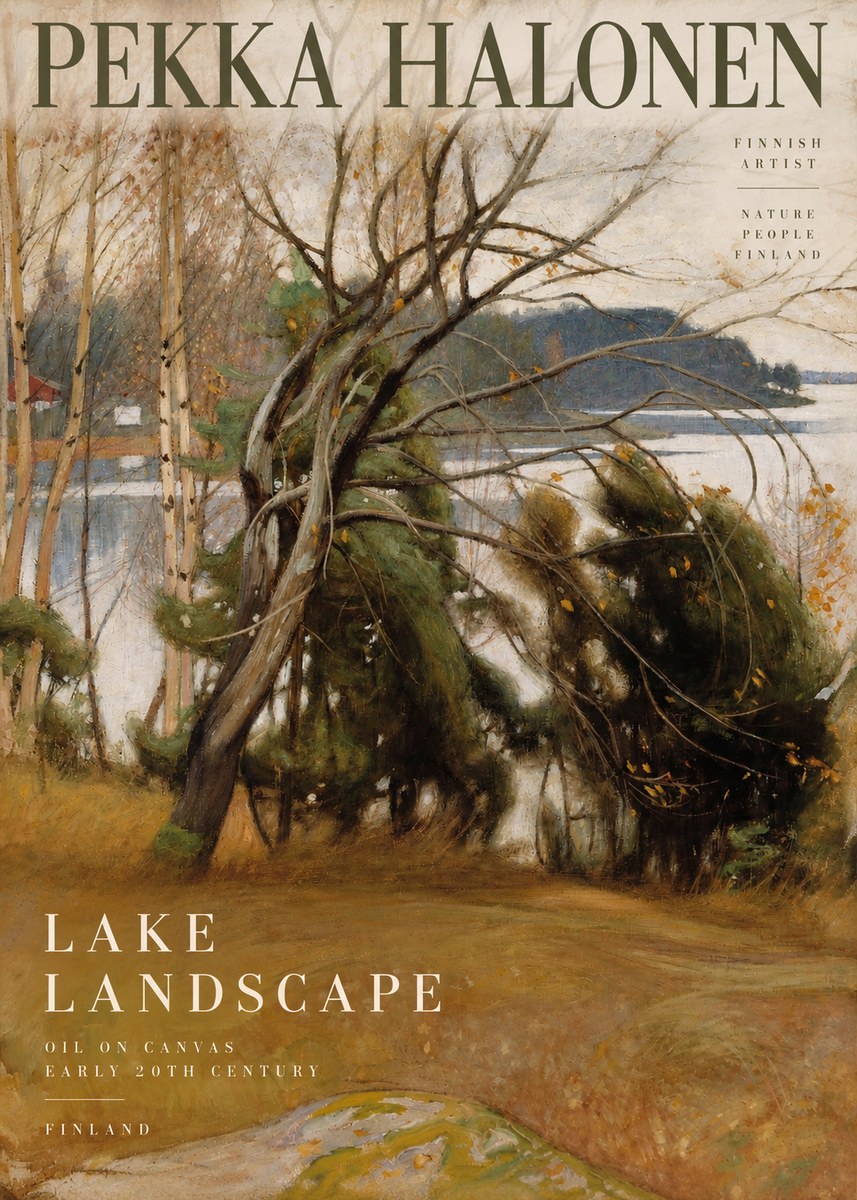 Pekka Halonen Lake Landscape No2 - Póster