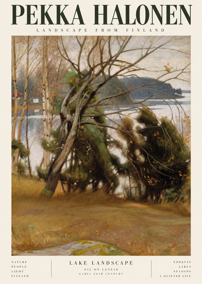 Pekka Halonen Lake Landscape No3 - Póster